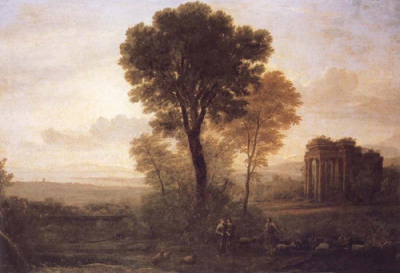Claude Lorrain Landscape with Jacob,Rachel and Leah at the Well Sweden oil painting art